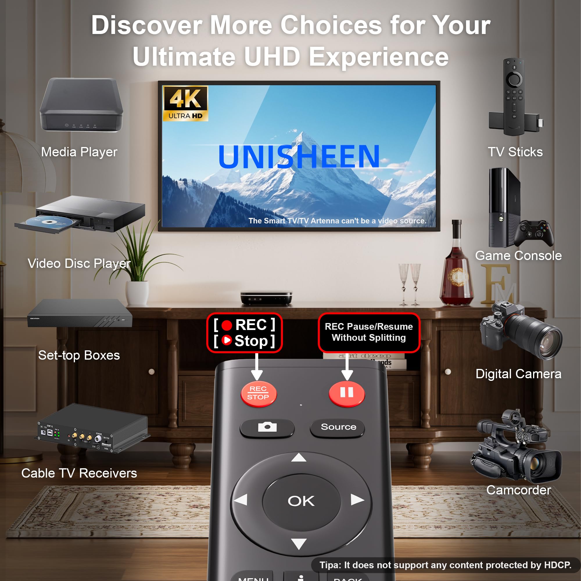 Amazon.com: Unisheen 4K60 Video Capture Box-Switchable Video